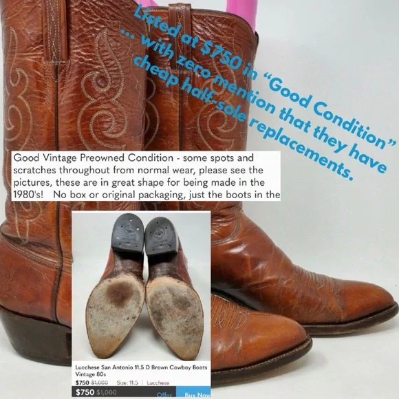 🛑 Buying Lucchese Cowboy Western Boots? Read this! - Picture 11 of 14